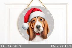 Christmas Dog Door Sign. Christmas Door Sign Design Product Image 1