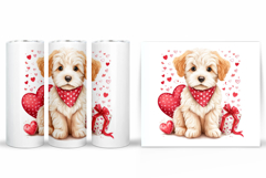 Valentines Dog Tumbler Design. Valentine Tumbler Sublimation Product Image 2