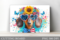 Patriotic Dog Cutting Board. Patriotic Cutting Board Design Product Image 1