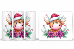 Christmas Cow Tumbler Design. Christmas Tumbler Sublimation Product Image 2