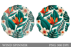 Tropical Leaves Wind Spinner. Tropical Wind Spinner Design Product Image 1