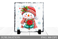 Cute Snowman Sublimation. Snowman Slate Design Product Image 1