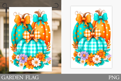 Pumpkin Garden Flag Design. Pumpkin Sublimation Product Image 1
