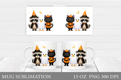Halloween Cat Mug Design. Halloween Mug Sublimation Product Image 1