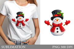 Snowman T-Shirt Design. Snowman Sublimation Product Image 1