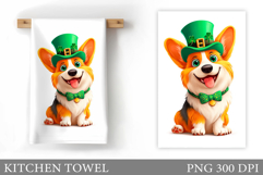 St Patrick Dog Kitchen Towel. St Patrick Kitchen Towel Product Image 1