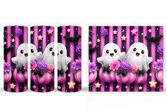 Ghost Tumbler Design. Cute Halloween Tumbler Sublimation Product Image 2