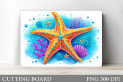 Starfish Cutting Board. Sea Cutting Board Sublimation Product Image 1
