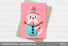 Cute Snowman Card Design. Christmas Card Printable Product Image 1