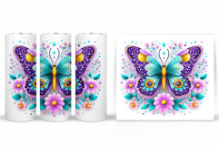 Butterfly Flowers Tumbler. Butterfly Tumbler Sublimation Product Image 2