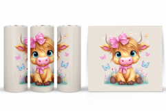 Cute Cow Tumbler Design. Cow Tumbler Sublimation Product Image 2