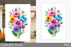Wildflowers Garden Flag. Summer Garden Flag Design Product Image 1