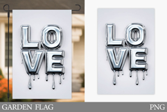 Valentine Garden Flag Design. Love Garden Flag Sublimation Product Image 1