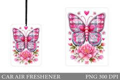 Butterfly Car Air Freshener Design. Butterfly Sublimation Product Image 1