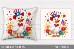 Patriotic Goose Pillow. Patriotic Pillow Sublimation Product Image 1