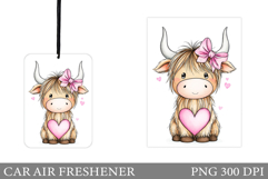 Cute Cow Car Air Freshener. Valentines Car Air Freshener Product Image 1