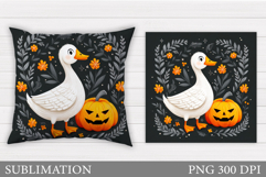 Halloween Goose Pillow Sublimation. Halloween Pillow Design Product Image 1