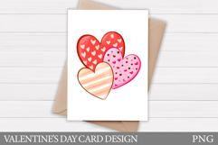 Valentines Heart Card Printable. Valentines Card Design Product Image 1