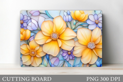 Flowers Cutting Board. Floral Cutting Board Sublimation Product Image 1