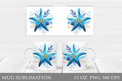 Starfish Mug Design. Starfish Sublimation Product Image 1