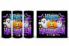 Halloween Pumpkin Tumbler Wrap. Halloween Tumbler Design Product Image 2