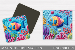 Fish Magnet Design. Fish Sublimation Product Image 1