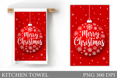 Merry Christmas Kitchen Towel. Christmas Kitchen Towel Product Image 1