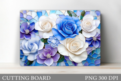 Roses Cutting Board. Flowers Cutting Board Sublimation Product Image 1
