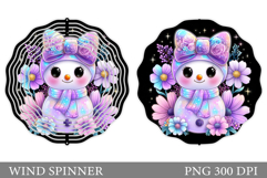 Cute Snowman Wind Spinner. Christmas Wind Spinner Design Product Image 1