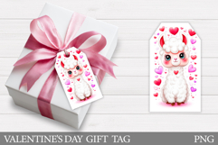Valentines Lama Gift Tag. Valentine Gift Tag Printable Product Image 1