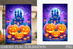 Halloween Garden Flag Design. Halloween Sublimation Product Image 1