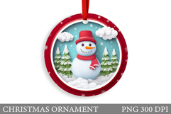 Cute Snowman Christmas Ornament. Christmas Ornament Design Product Image 1