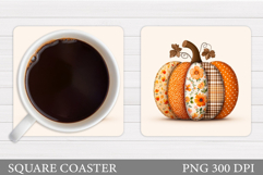 Pumpkin Coaster Design. Pumpkin Sublimation Product Image 1