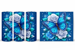 Butterfly Flowers Tumbler. Butterfly Tumbler Sublimation Product Image 2