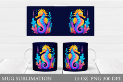Seahorse Mug Sublimation. Seahorse Sublimation Product Image 1