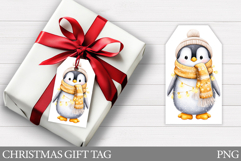 Christmas Penguin Gift Tag. Christmas Gift Tag Printable Product Image 1