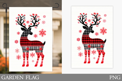 Cute Deer Garden Flag. Christmas Garden Flag Sublimation Product Image 1