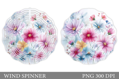 Flowers Wind Spinner Design. Wildflowers Wind Spinner Product Image 1
