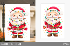 Santa Claus Garden Flag. Christmas Garden Flag Sublimation Product Image 1