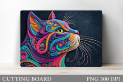 Cat Cutting Board Design. Cat Sublimation Product Image 1