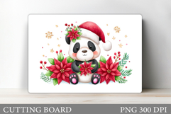 Christmas Panda Cutting Board. Christmas Cutting Board Product Image 1