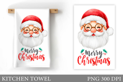 Santa Claus Kitchen Towel. Christmas Kitchen Towel Design Product Image 1