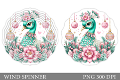 Cute Peacock Wind Spinner. Christmas Wind Spinner Design Product Image 1