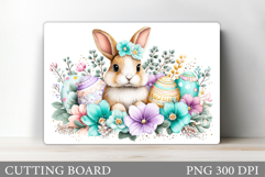 Easter Bunny Cutting Board. Easter Cutting Board Sublimation Product Image 1