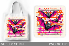 Bat Sublimation. Bat Tote Bag Sublimation Product Image 1
