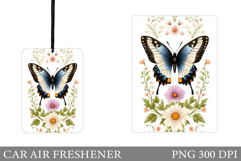 Butterfly Car Air Freshener. Car Air Freshener Sublimation Product Image 1
