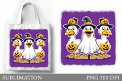 Halloween Goose Tote Bag Design. Cute Halloween Sublimation Product Image 1