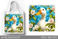Cute Goose Tote Bag Design. Cute Goose Sublimation Product Image 1