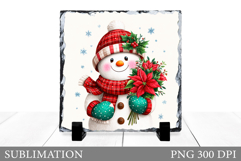 Cute Snowman Sublimation. Snowman Slate Design Product Image 1