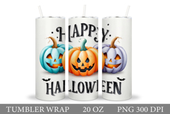 Halloween Pumpkin Tumbler Wrap. Halloween Tumbler Design Product Image 1